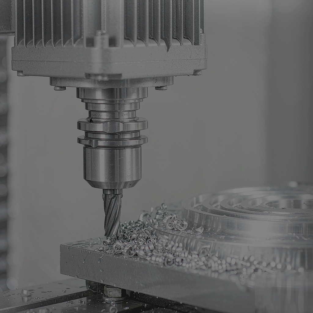 CNC milling close-up